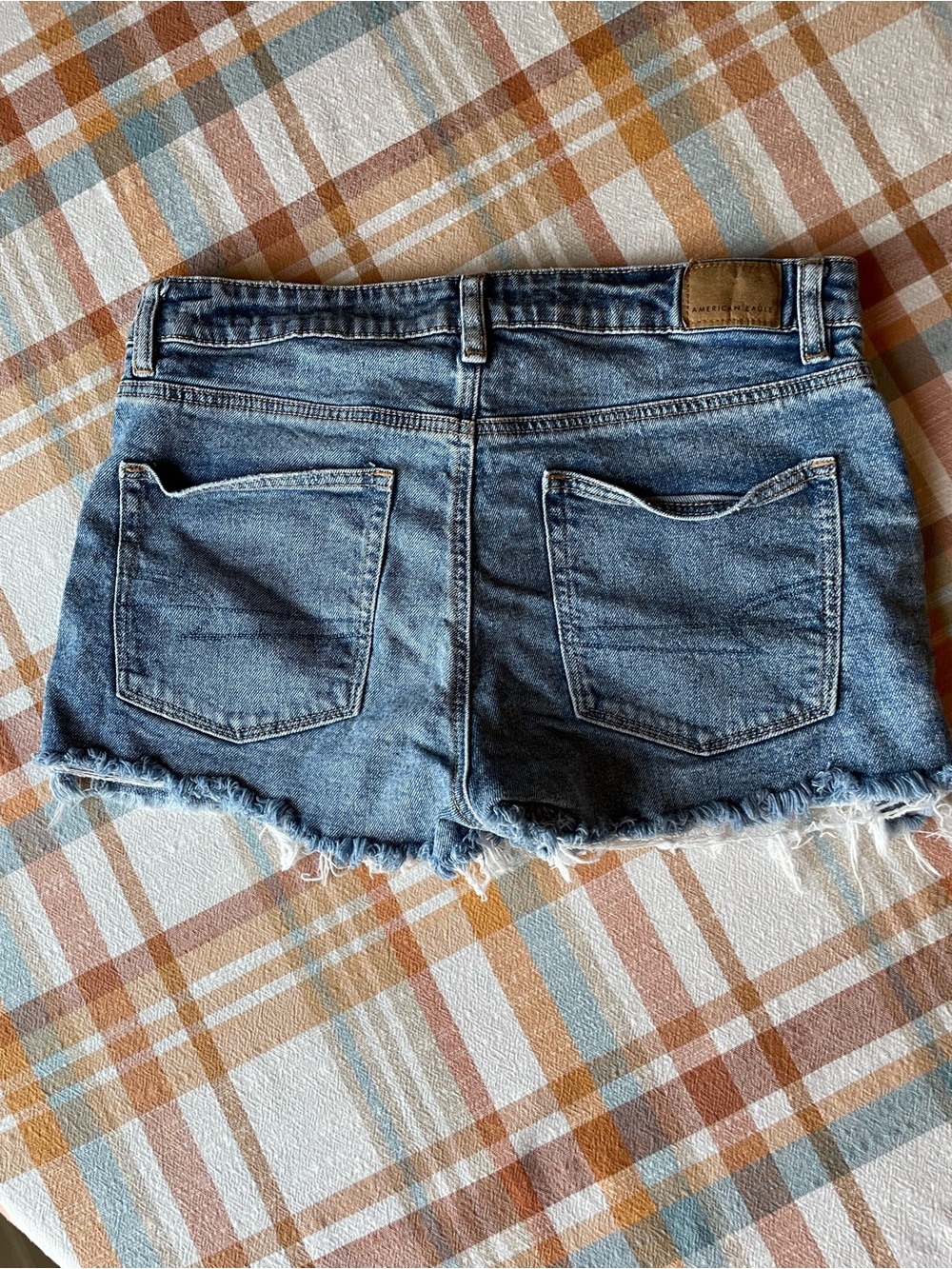 American Eagle Women’s Distressed Denim Shorts - Blue - Picture 3 of 10